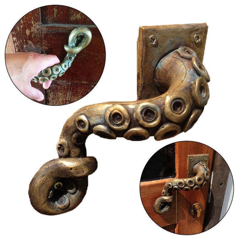 Furniture Hardware Jig - Vintage ośmiornica klamka drzwi w zwierzęcym