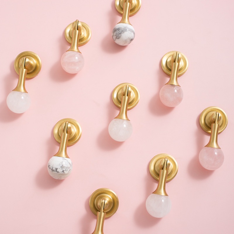 Biała Kryształowa Kula + Mosię – Furniture Hardware Drop Pulls recenzja i cena